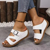 New Summer Women'S Fashionable Wedge Sandals, Lightweight And Soft Open-Toe Shoes, Solid Color Plus-Size Outdoor Beach Sandals., Women Shoes